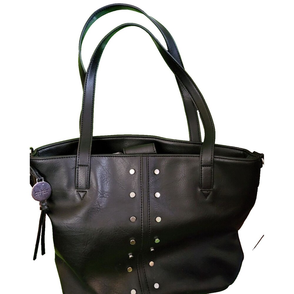 NICOLE MILLER Black Bag W/Silver Hardware